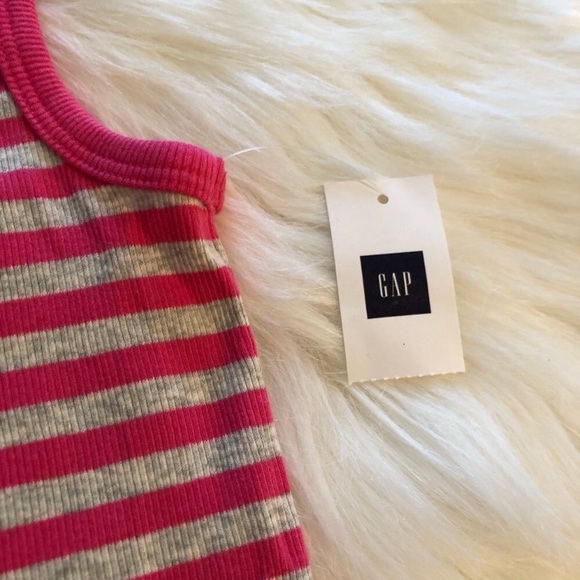 NWT UNWORN pink and grey stripe tank top - Picture 4 of 4